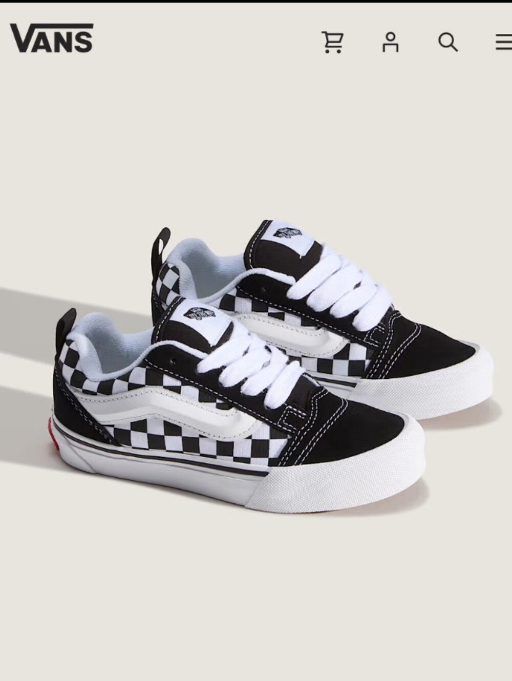 Kids VAN Knu Skool Shoe - Size 1